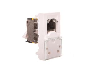 Gniazdo M45 1 moduł RJ45 kat. 6A UTP białe 076571