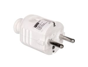 Wtyczka prosta 10/16A 2P+Z UNI-SCHUKO IP20 biała 08266