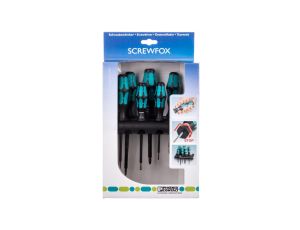 Zestaw wkrętaków, szczelinowych/krzyżowych-pozidriv, izolacja VDE, 6-częściowy, z uchwytem SF-SL/PZ SET VDE 1212540