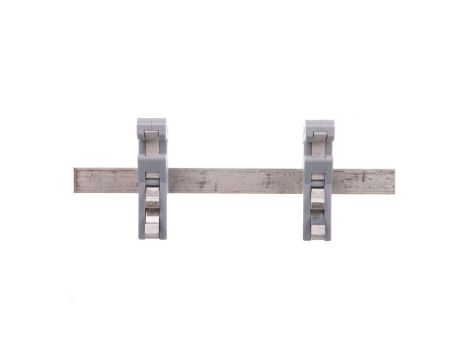 Szyna Cu 10x3mm dł 125mm mocowanie na TH35 do obejm do ekranów 790-115