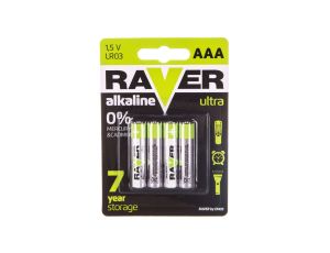 Bateria alkaliczna LR03 / AAA 1,5V RAVER ULTRA B7911 /blister 4szt./