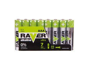 Bateria alkaliczna LR03 / AAA 1,5V RAVER ULTRA B79118 /opakowanie 8szt./