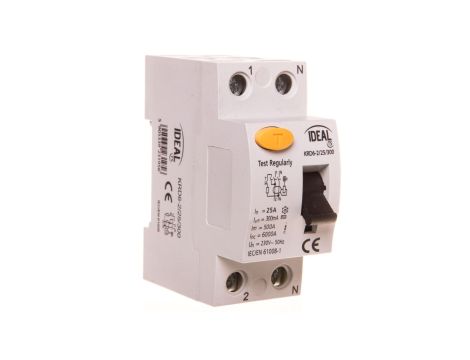 Wyłącznik różnicowoprądowy 2P 25A 0,3A typ AC KRD6-2/25/300 VDE 23195