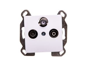 Lumina Gniazdo antenowe RTV-SAT przelotowe białe WL3120