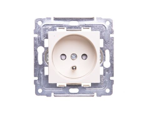 DANTE Gniazdo pojedyncze z/u z przesłonami krem 450334