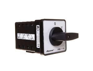 Łącznik krzywkowy 0-gwiazda-trójkąt 100A mocowany do pulpitu pokrętło czarne SK100-4.831P03