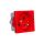 Gniazdo pojedyncze 16A 2P+Z czerwone QP 45X45 BB