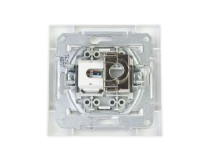 Gniazdo teleinformatyczne Asfora kat.5e RJ45 + RJ12 białe z ramką EPH4900121