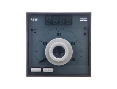 Regulator analogowy nastawa Pt100 0-400st.C regulator PID konfigurowane wyjście przekaźnikowe bez atestu KJ RE55 0531000
