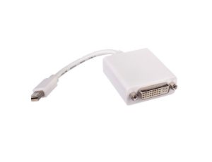Kabel adapter miniDisplayPort 1.1a Typ miniDP/DVI-I(24+5), M/Ż biały 0,15m AK-340406-001-W