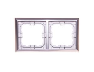 KOS66 Ramka podwójna aluminium 664082