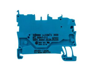 Złaczka bazowa X-COMS 1-prz./ 1 pin niebieska 2020-1204