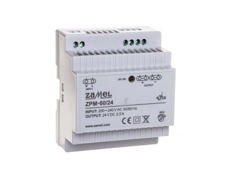 Zasilacz impulsowy TH-35 60W 24V DC ZPM-60/24 EXT10000211