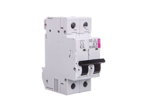 Wyłącznik nadprądowy 2P B 16A 10kA AC ETIMAT10 002123716