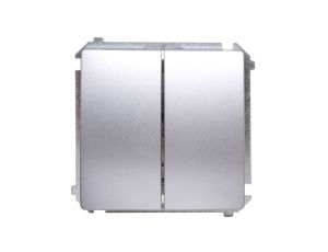 Simon Basic Łącznik świecznikowy 10AX 250V, szybkozłącza, srebrny mat BMW5.01/43