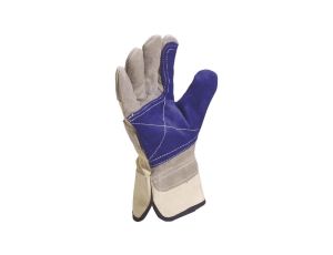 Rękawice DOKER z dwoiny bydlęcej rozmiar 10 szaro-niebieskie DS202RP10