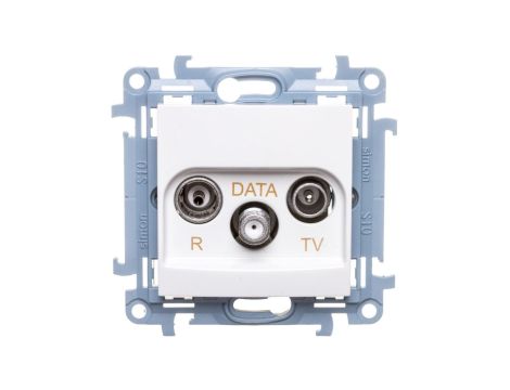 Simon 10 Gniazdo antenowe RTV-DATA biały CAD.01/11
