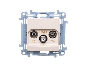 Simon 10 Gniazdo antenowe RTV-DATA kremowy CAD.01/41