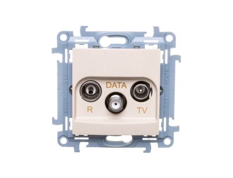 Simon 10 Gniazdo antenowe RTV-DATA kremowy CAD.01/41