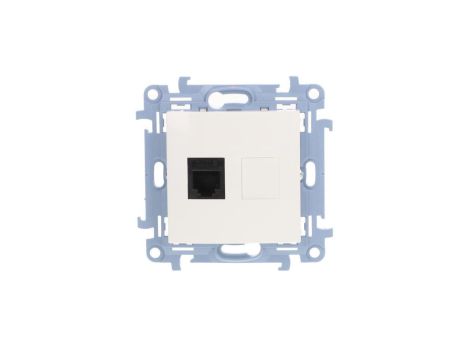 Simon 10 Gniazdo telefoniczne pojedyncze RJ12 biały CT1.01/11