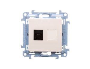 Simon 10 Gniazdo telefoniczne pojedyncze RJ12 kremowy CT1.01/41