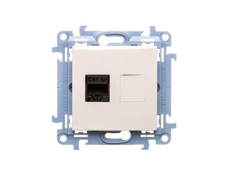 Simon 10 Gniazdo komputerowe pojedyncze RJ45 kat.5e kremowe C51.01/41