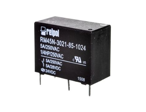 Przekaźniki miniaturowy 1Z 5A 24V DC PCB RM45N-3021-85-1024 2614955