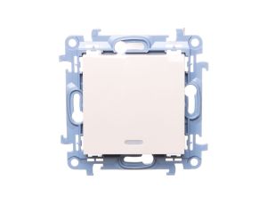 Simon 10 łącznik jednobiegunowy z podświetleniem LED 10AX IP20 kremowy CW1L.01/41