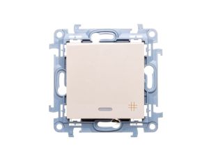 Simon 10 Łącznik krzyżowy z podświetleniem LED kremowy CW7L.01/41