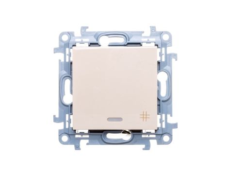 Simon 10 Łącznik krzyżowy z podświetleniem LED kremowy CW7L.01/41