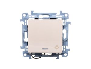 Simon 10 Przycisk /światło/ z podświetleniem LED kremowy CS1L.01/41