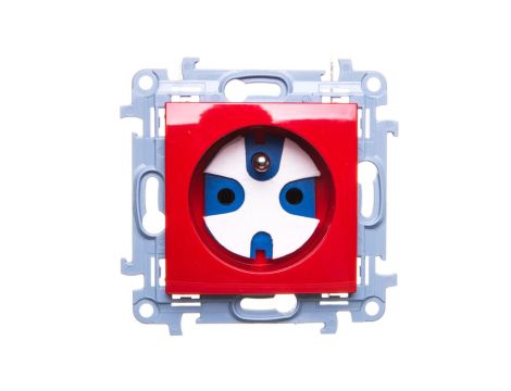 Simon 10 Gniazdo pojedyncze DATA z/u 16A IP20 z kluczem uprawniającym czerwone CGD1.01/22