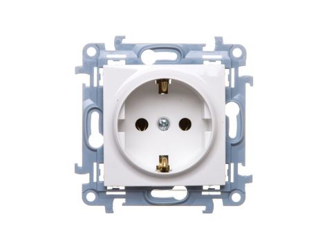 Simon 10 Gniazdo pojedyncze SCHUKO białe 16A 250V IP20 CGSZ1.01/11