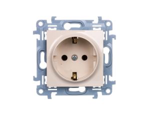 Simon 10 Gniazdo pojedyncze SCHUKO kremowe 16A 250V IP20 CGSZ1.01/41