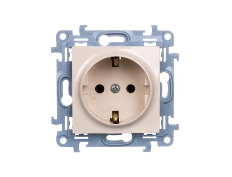 Simon 10 Gniazdo pojedyncze SCHUKO kremowe 16A 250V IP20 CGSZ1.01/41