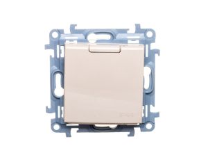 Simon 10 Gniazdo pojedyncze SCHUKO z uszczelką z przesłonami kremowe 16A 250V IP44 CGSZ1BZ.01/41