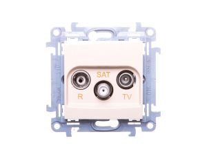 Simon 10 Gniazdo antenowe R-TV-SAT końcowe kremowe IP20 CASK.01/41