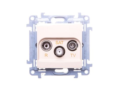 Simon 10 Gniazdo antenowe R-TV-SAT końcowe kremowe IP20 CASK.01/41