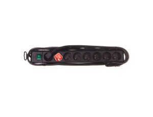 Listwa zasilajaca Eco-Line 3m /z wyłącznikiem/ 8x230V czarna H05VV-F 3G1,5 1159301018