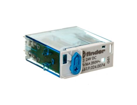 Przekaźnik 1P 16A 24V DC wskaźnik LED przycisk testujący 46.61.9.024.0074