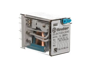 Przekaźnik przemysłowy 4P 7A 24V DC przycisk testujący mechaniczny wskaźnik zadziałania 55.34.9.024.5040