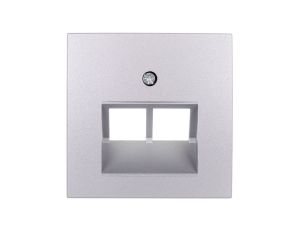 Berker B1/B5/B7 GLAS Plakietka do gniazda teleinformatycznego UAE /RJ11, RJ45/ aluminium 14091404