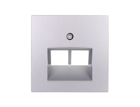 Berker B1/B5/B7 GLAS Plakietka do gniazda teleinformatycznego UAE /RJ11, RJ45/ aluminium 14091404