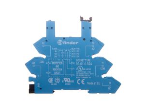 Wąskoprofilowe gniazdo 6,2mm do przekaźników serii 34, 6-24V AC/DC 93.51.0.024