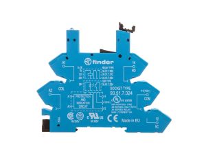 Wąskoprofilowe gniazdo 6,2mm do przekaźników serii 34 6-24V DC 93.51.7.024