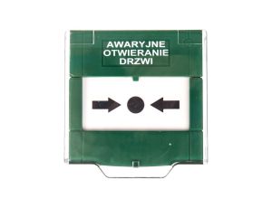 Przycisk awaryjnego wyjścia natynkowy 2A/30V DC ręczny zielony APWK