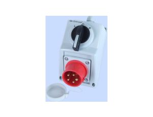 Zestaw instalacyjny z wtyczką 16A 5P czerwone IP54 LUK 16-41 dN L-0-P C16-48N 971646