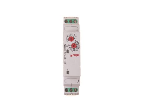 Przekaźnik czasowy jednofunkcyjny 1P 10A 0,1sek-10dni 12-240V AC/DC 50/60 Hz MT-TBP-17S-11-9240 862021