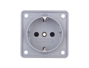 Gniazdo SCHUKO IP40 prosty tworzywo szary Integro 941952506