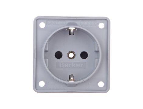 Gniazdo SCHUKO IP40 prosty tworzywo szary Integro 941952506